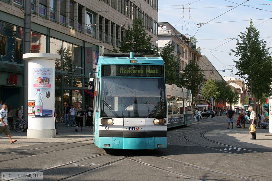 Straßenbahn Mannheim - 611
/ Bild: mvg611_cw0707140065.jpg