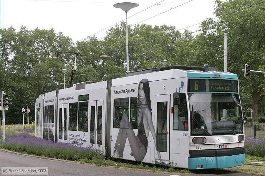 Straßenbahn Mannheim - 626
/ Bild: mvg626_bk0806170002.jpg