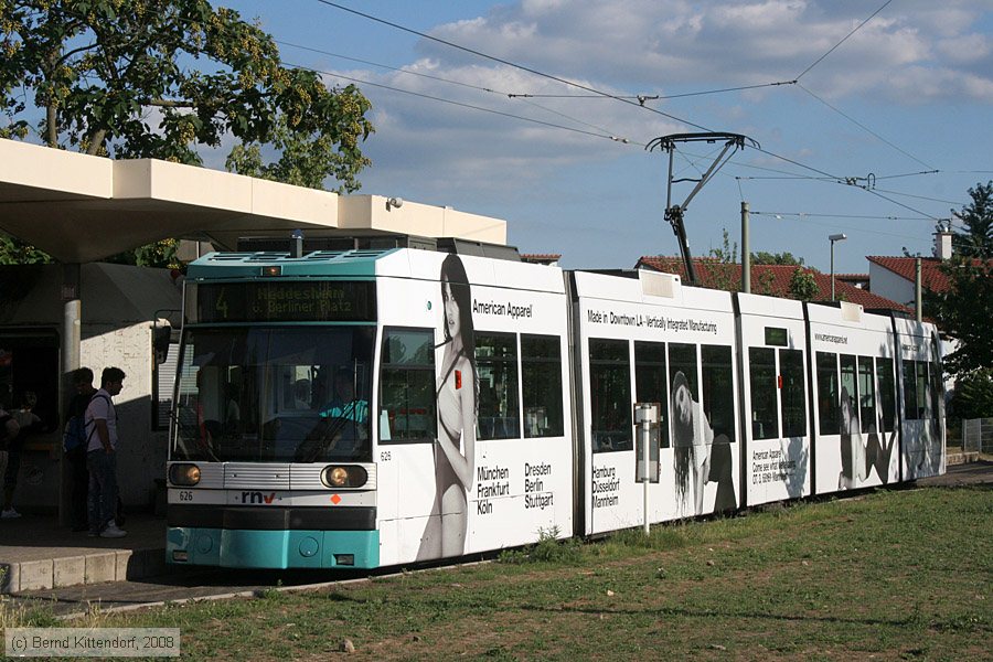Straßenbahn Mannheim - 626
/ Bild: mvg626_bk0807040022.jpg