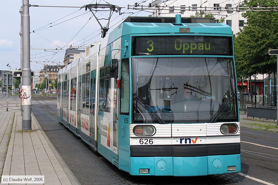 Straßenbahn Mannheim - 626
/ Bild: mvg626_cw012284.jpg
