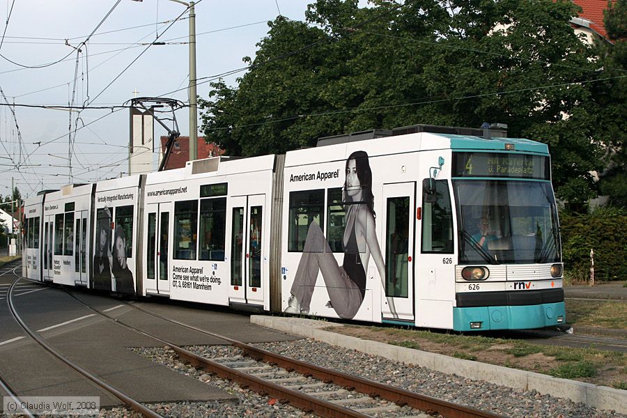 Straßenbahn Mannheim - 626
/ Bild: mvg626_cw0807020041.jpg