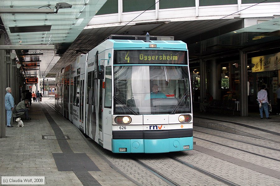Straßenbahn Mannheim - 626
/ Bild: mvg626_cw0807080014.jpg