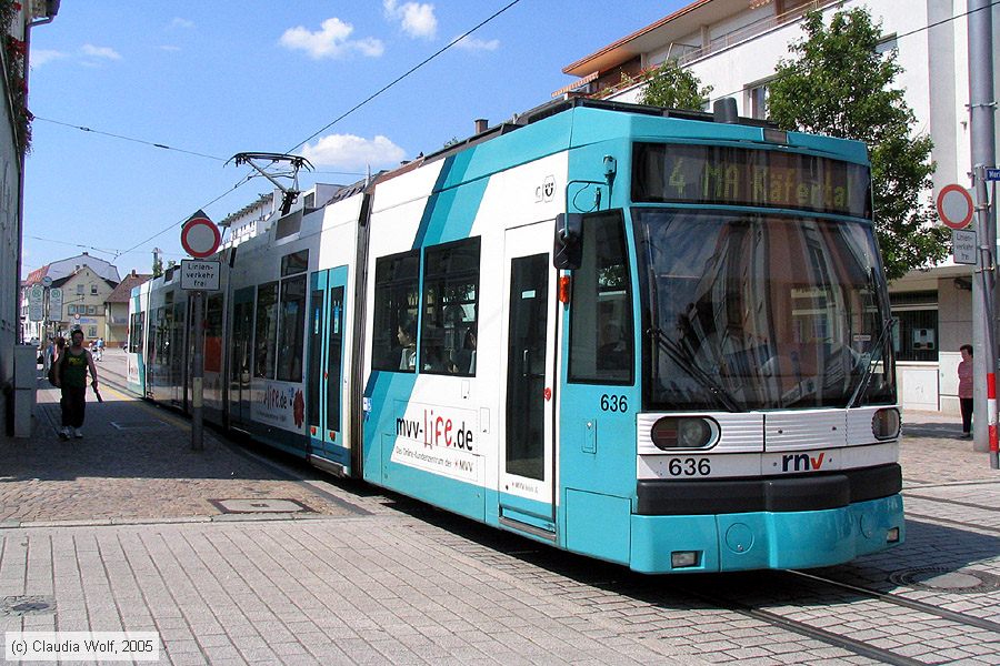 Straßenbahn Mannheim - 636
/ Bild: mvg636_cw015548.jpg Straßenbahn Mannheim - 636
/ Bild: mvg636_cw015548.jpg