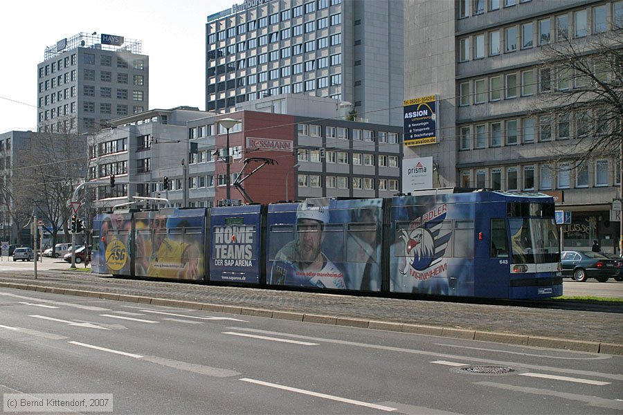 Straßenbahn Mannheim - 643
/ Bild: mvg643_bk0703110098.jpg