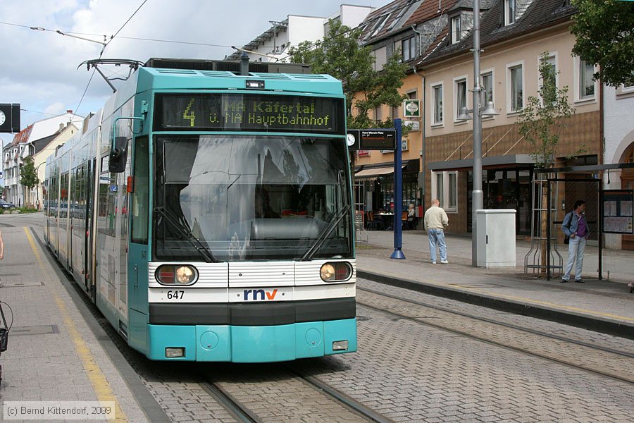 Straßenbahn Mannheim - 647
/ Bild: mvg647_bk0905180007.jpg