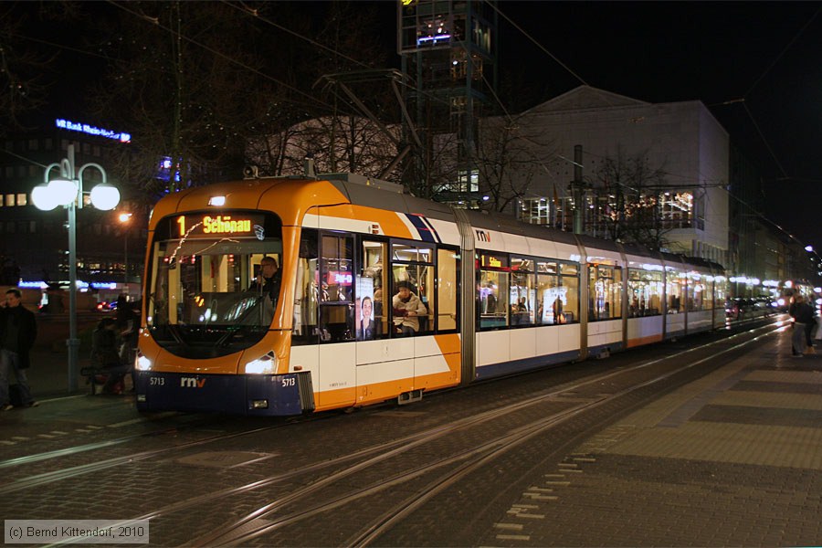 Stra&szlig;enbahn Mannheim - 5713
/ Bild: rnv5713_bk1011270116.jpg