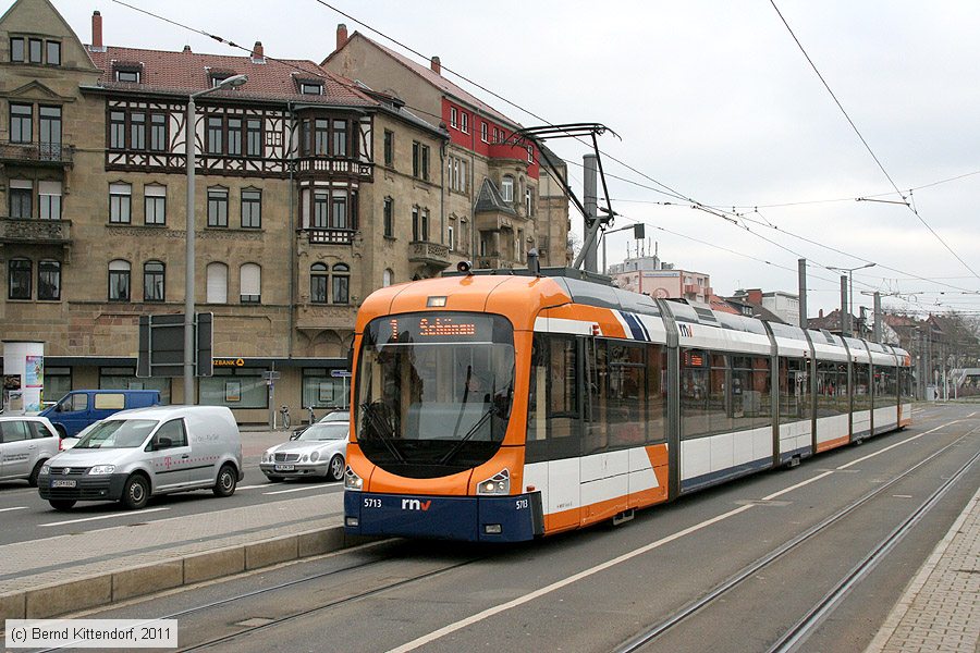 Stra&szlig;enbahn Mannheim - 5713
/ Bild: rnv5713_bk1101280017.jpg