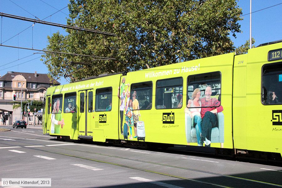 Straßenbahn Mülheim an der Ruhr - 274
/ Bild: muelheim274_bk1309050094.jpg