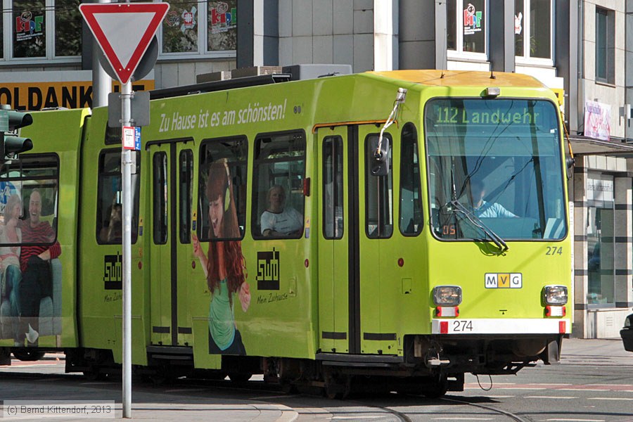 Straßenbahn Mülheim an der Ruhr - 274
/ Bild: muelheim274_bk1309050129.jpg