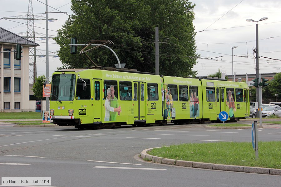 Straßenbahn Mülheim an der Ruhr - 274
/ Bild: muelheim274_bk1405230079.jpg