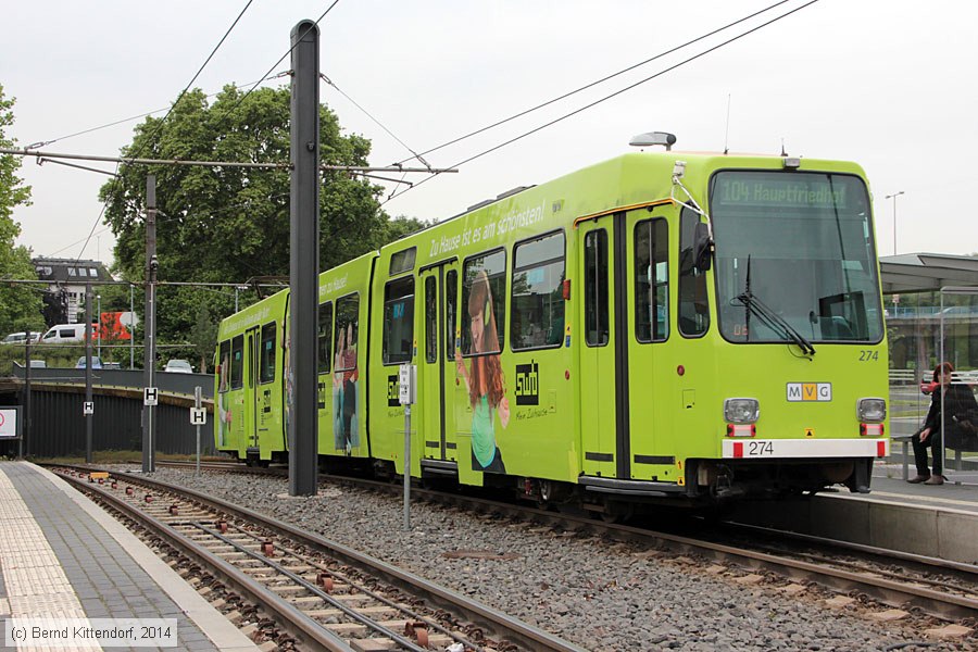 Straßenbahn Mülheim an der Ruhr - 274
/ Bild: muelheim274_bk1405230082.jpg