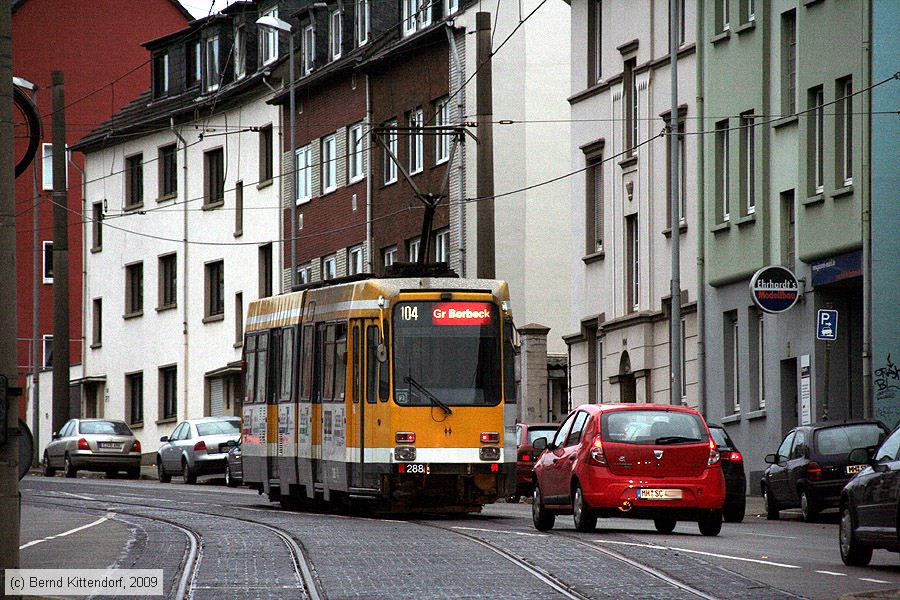 Straßenbahn Mülheim an der Ruhr - 288
/ Bild: muelheim288_bk0911250127.jpg