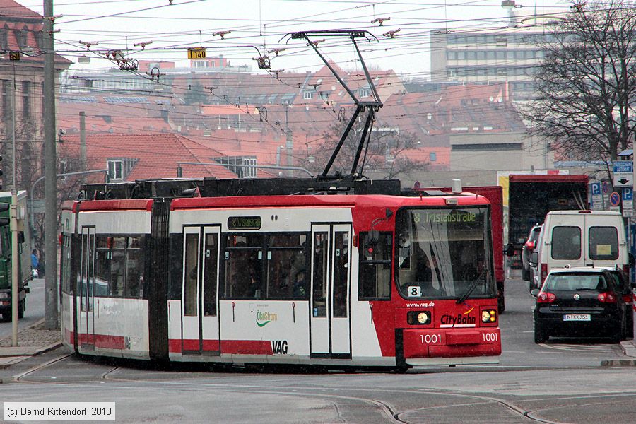 Stra&szlig;enbahn N&uuml;rnberg - 1001
/ Bild: nuernberg1001_bk1303150065.jpg
