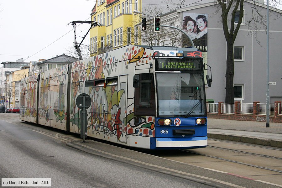 Straßenbahn Rostock - 665
/ Bild: rostock665_bk0603160181.jpg Straßenbahn Rostock - 665
/ Bild: rostock665_bk0603160181.jpg