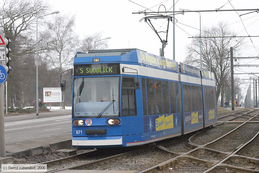 Stra&szlig;enbahn Rostock - 671
/ Bild: rostock671_bk0603160164.jpg
