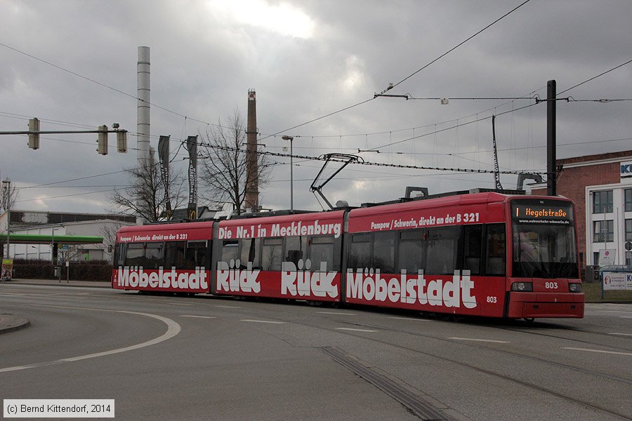 Stra&szlig;enbahn Schwerin - 803
/ Bild: schwerin803_bk1402220205.jpg