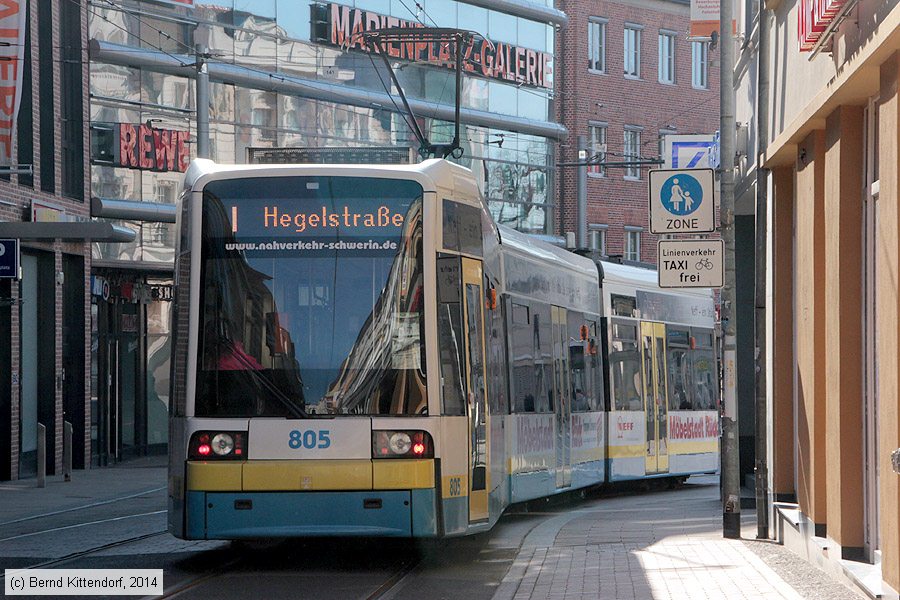 Straßenbahn Schwerin - 805
/ Bild: schwerin805_bk1402230011.jpg