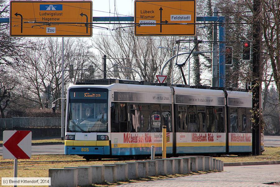 Straßenbahn Schwerin - 805
/ Bild: schwerin805_bk1402230048.jpg