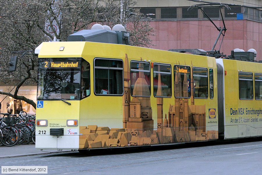 Straßenbahn Würzburg - 212
/ Bild: wuerzburg212_bk1211140096.jpg Straßenbahn Würzburg - 212
/ Bild: wuerzburg212_bk1211140096.jpg