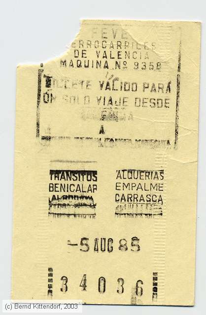 FEVE - Valencia - Fahrkarte
/ Bild: fevevalencia_fk19850805a.jpg