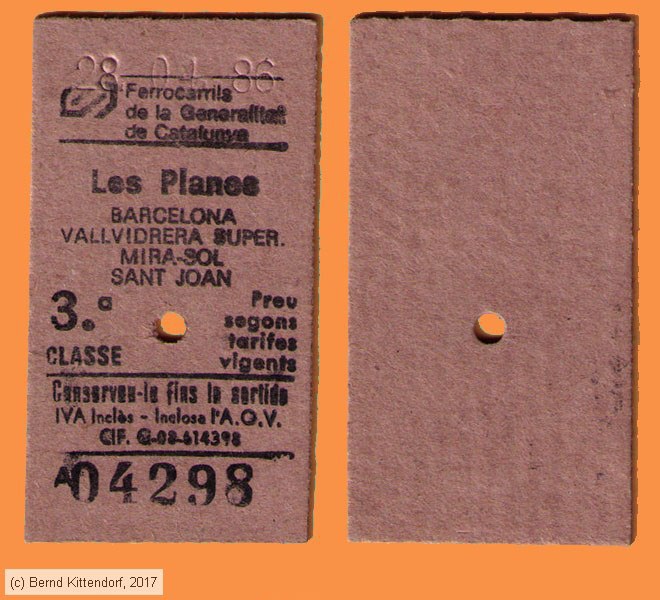 Ferrocarrils de la Generalitat de Catalunya - Fahrkarte
/ Bild: fccatalunya_fk19860428.jpg