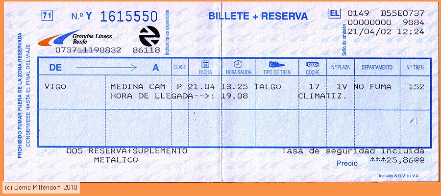 RENFE - Billete mas Reserva
/ Bild: renfe_fk20020421r.jpg