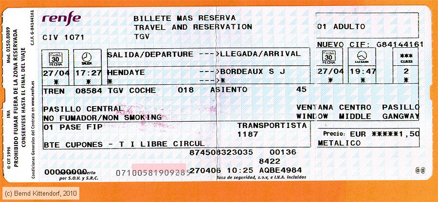 RENFE - Billete mas Reserva
/ Bild: renfe_fk20060427.jpg