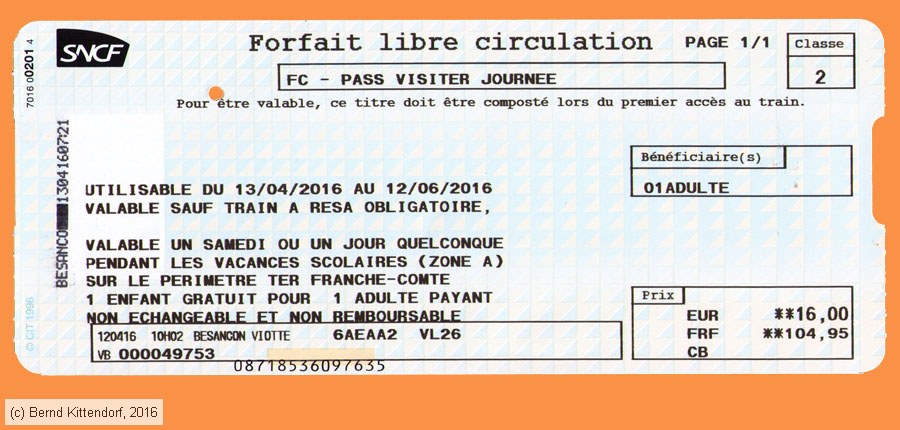 SNCF - Fahrkarte
/ Bild: sncf_fk20160413fcvisiter.jpg SNCF - Fahrkarte
/ Bild: sncf_fk20160413fcvisiter.jpg