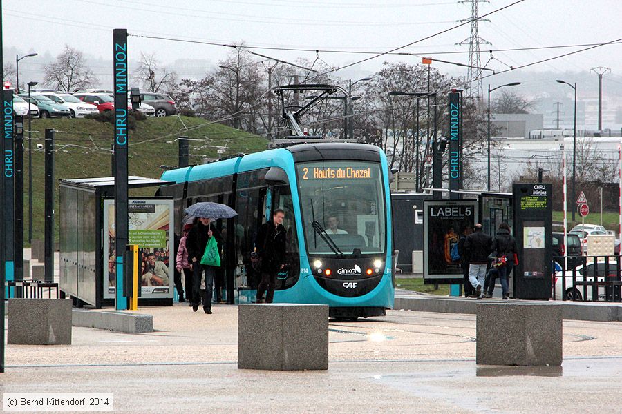 Straßenbahn Besançon - 814
/ Bild: besancon814_bk1412170028.jpg Straßenbahn Besançon - 814
/ Bild: besancon814_bk1412170028.jpg