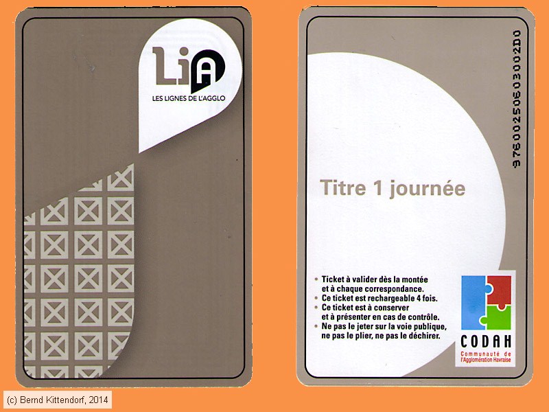 Le Havre - Lia - Fahrkarte
/ Bild: lehavre_fk201405071j.jpg Le Havre - Lia - Fahrkarte
/ Bild: lehavre_fk201405071j.jpg