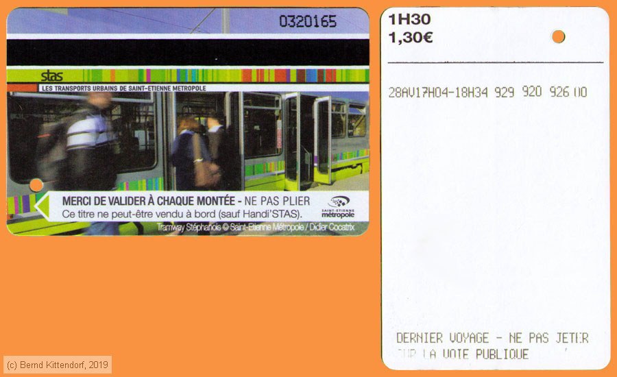 Saint-&Eacute;tienne - STAS - Fahrkarte
/ Bild: saintetienne_fk20140428efk165.jpg