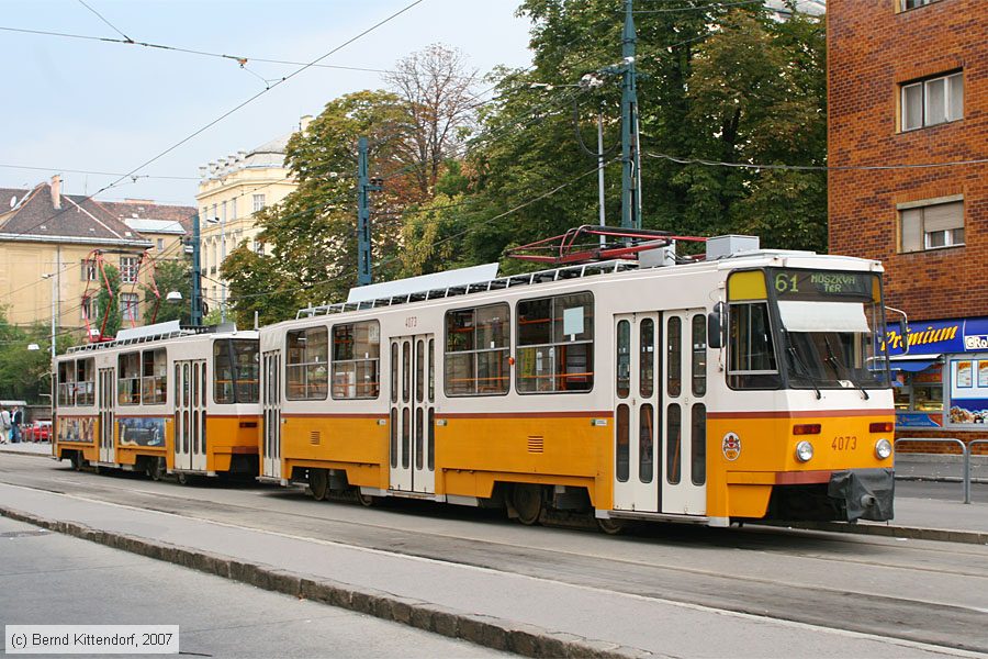 Budapest - Straßenbahn - 4073
/ Bild: budapest4073_bk0708090498.jpg Budapest - Straßenbahn - 4073
/ Bild: budapest4073_bk0708090498.jpg