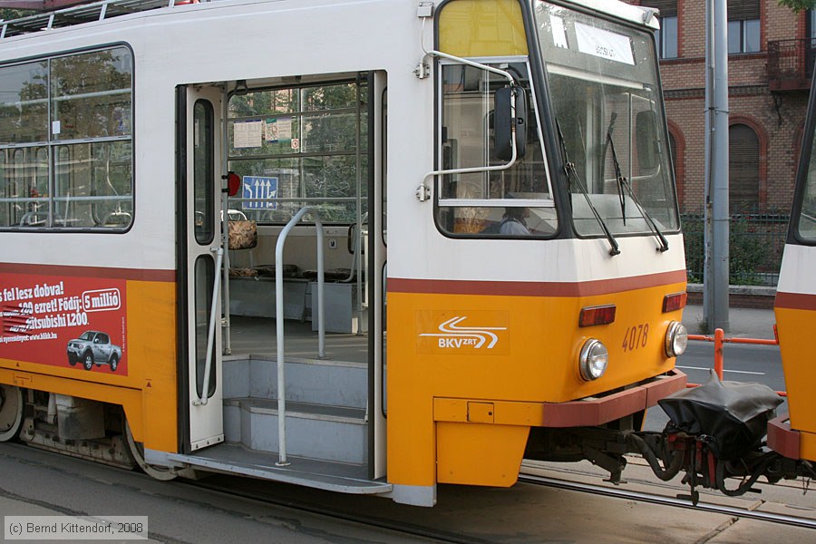 Budapest - Straßenbahn - 4078
/ Bild: budapest4078_bk0809190007.jpg Budapest - Straßenbahn - 4078
/ Bild: budapest4078_bk0809190007.jpg