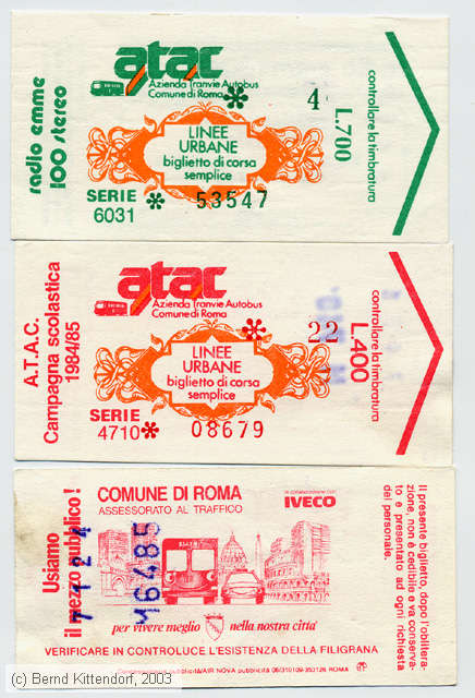 Roma - ATAC - Fahrkarten
/ Bild: romazfk04001984.jpg