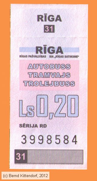 Rīga - Fahrkarte
/ Bild: riga_fkls020.jpg Rīga - Fahrkarte
/ Bild: riga_fkls020.jpg