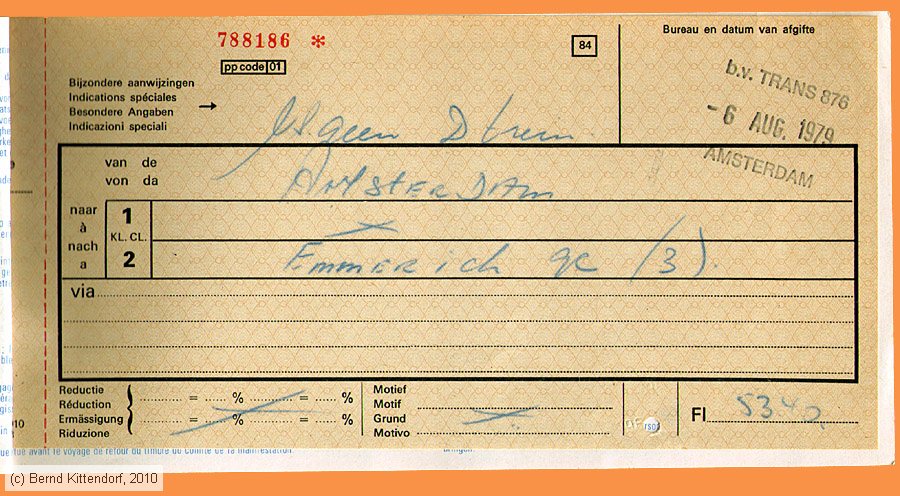 Nederlandse Spoorwegen - Fahrkarte
/ Bild: ns_fk19790806b.jpg