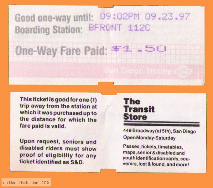 San Diego - Trolley - Fahrkarte
/ Bild: sandiego_fk19970923efk0902.jpg