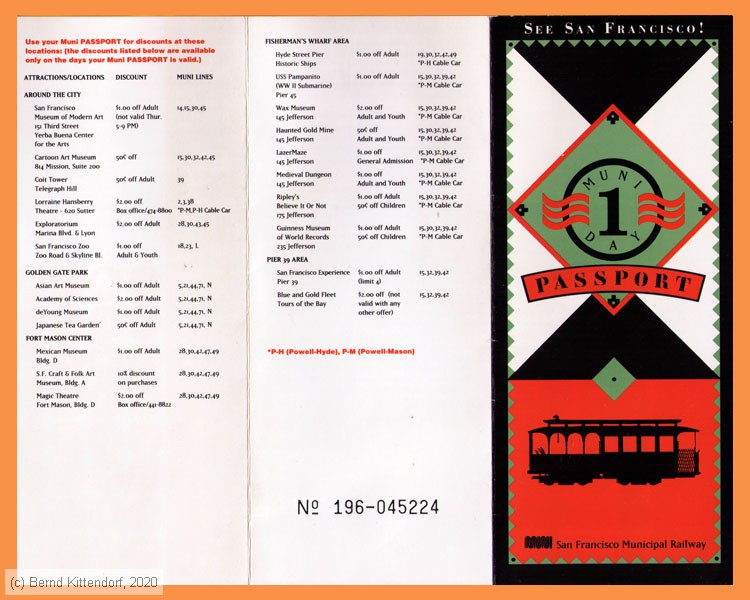 San Francisco Municipal Railway - Fahrkarte
/ Bild: sanfrancisco_fk19960402muni1ds1.jpg