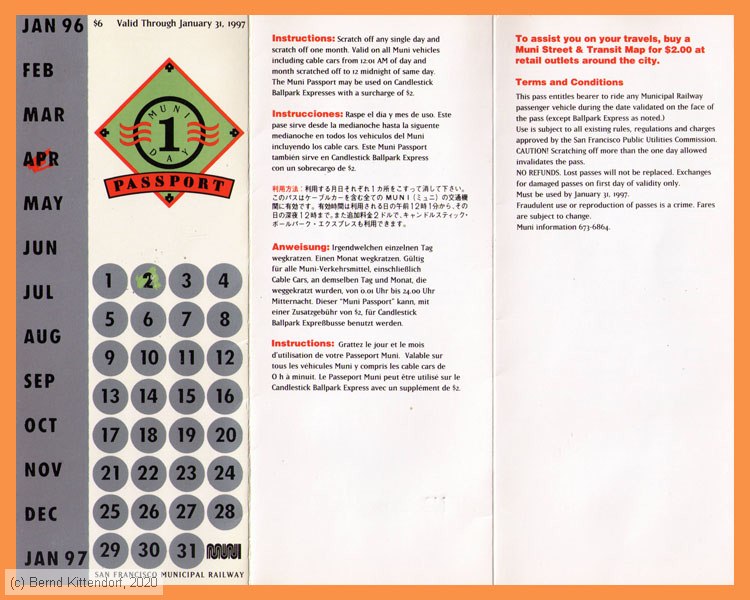 San Francisco Municipal Railway - Fahrkarte
/ Bild: sanfrancisco_fk19960402muni1ds2.jpg